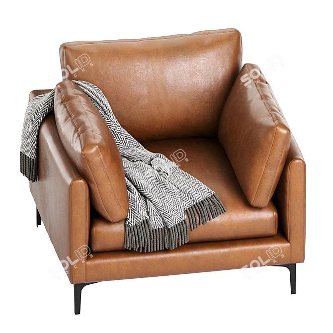 Contemporary Adams Armchair Design 3D model image 5