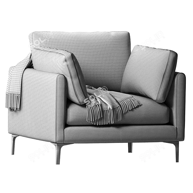 Contemporary Adams Armchair Design 3D model image 6