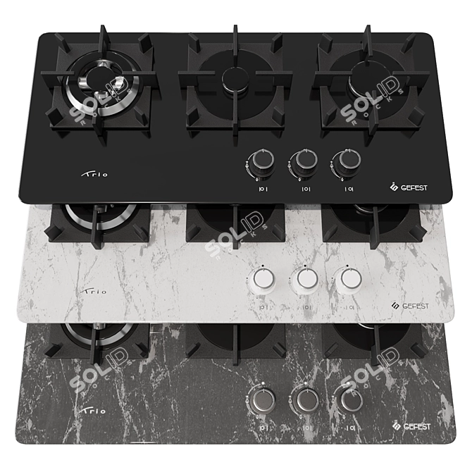 GEFEST Built-in Gas Cooktop 3D model image 1