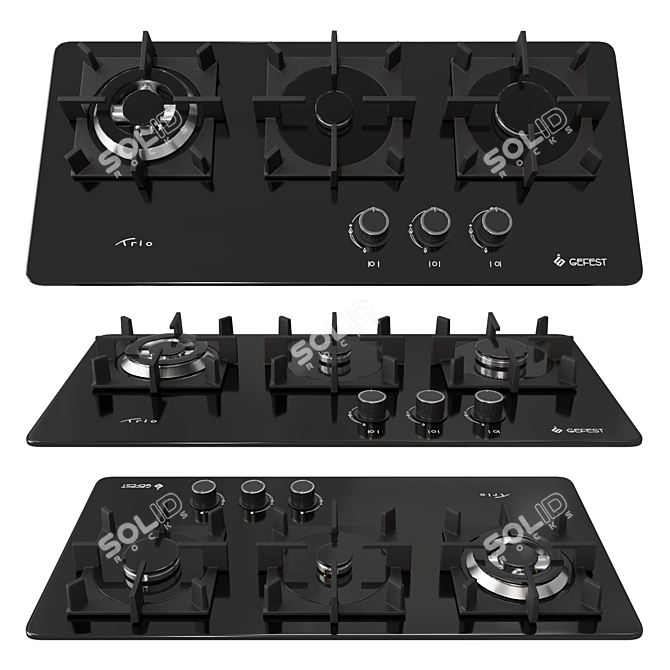 GEFEST Built-in Gas Cooktop 3D model image 2