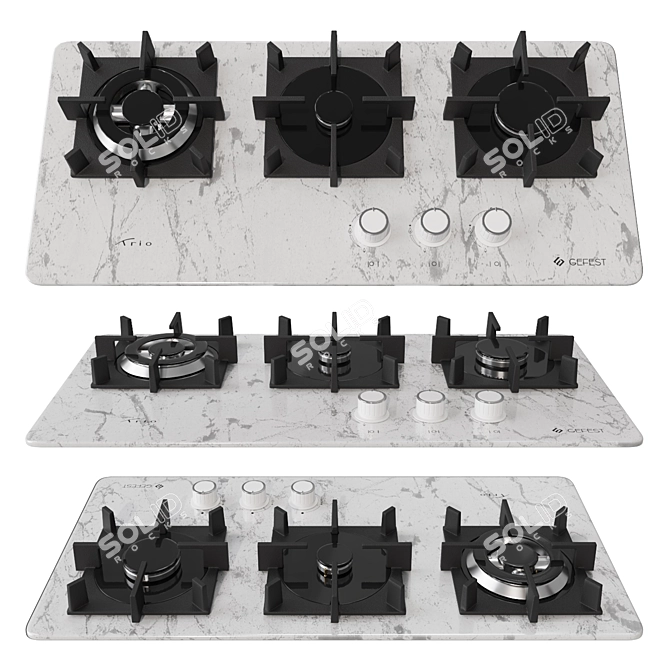 GEFEST Built-in Gas Cooktop 3D model image 3