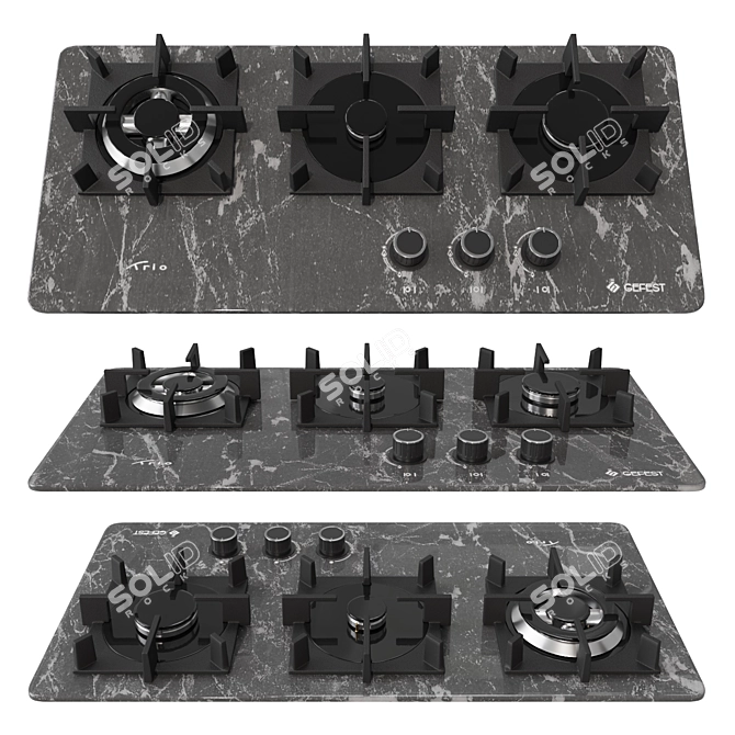 GEFEST Built-in Gas Cooktop 3D model image 4