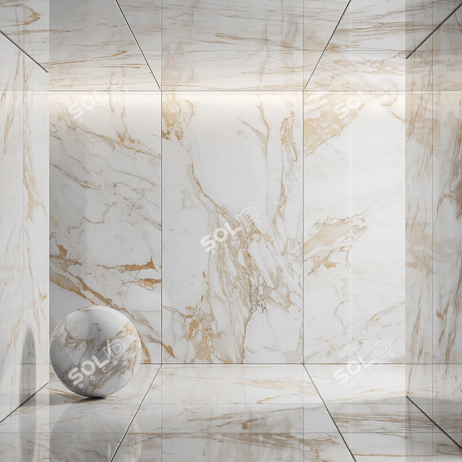 Laparet Calacatta Oro Ceramic Tiles 3D model image 1