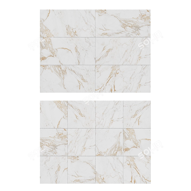 Laparet Calacatta Oro Ceramic Tiles 3D model image 2