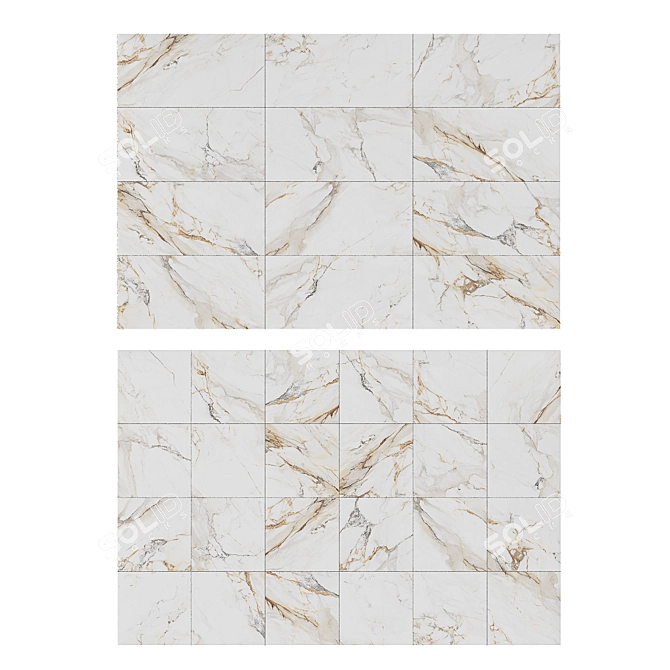 Luxury Laparet Calacatta Borgini Ceramic Tiles 3D model image 2