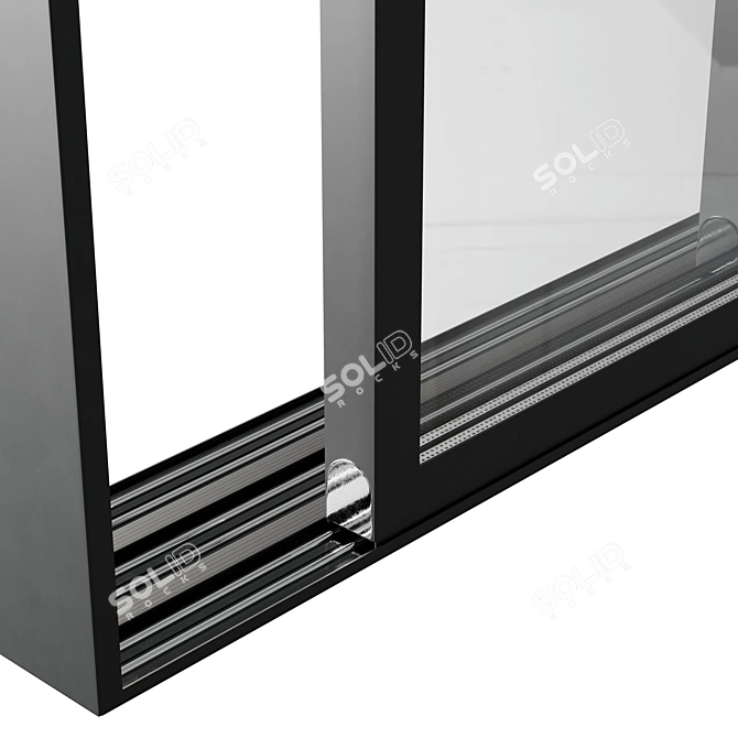 Modern Sliding Metal Windows-Doors 3D model image 6