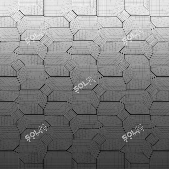 Modular Volcanic Stone Tiles 3D model image 5