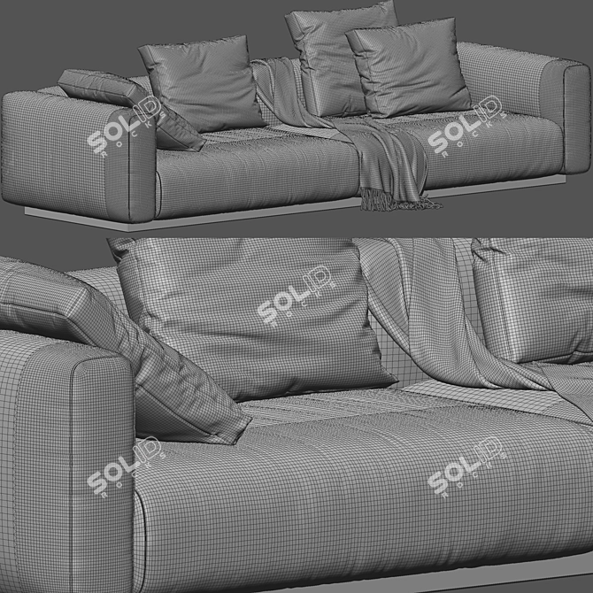  Modern Flexform Lario 3D Sofa 3D model image 3