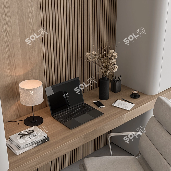 Home Office Furniture Set 3D model image 2