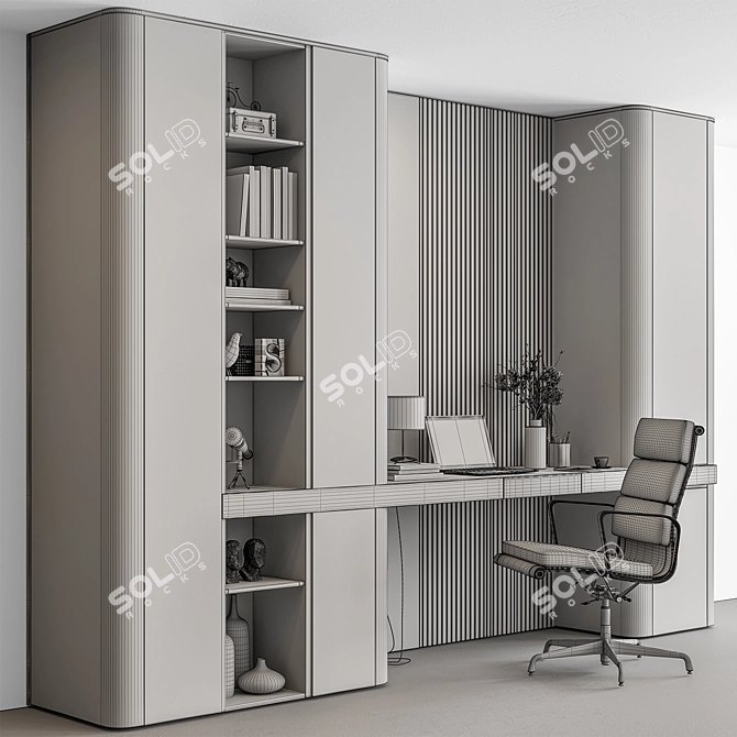 Home Office Furniture Set 3D model image 5