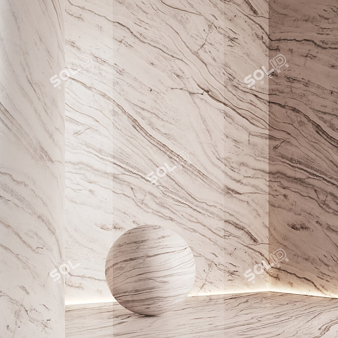 Seamless Marble Textures Set 16 3D model image 3