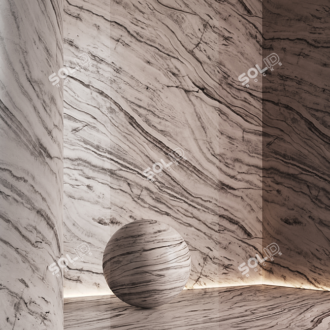 Seamless Marble Textures Set 16 3D model image 4