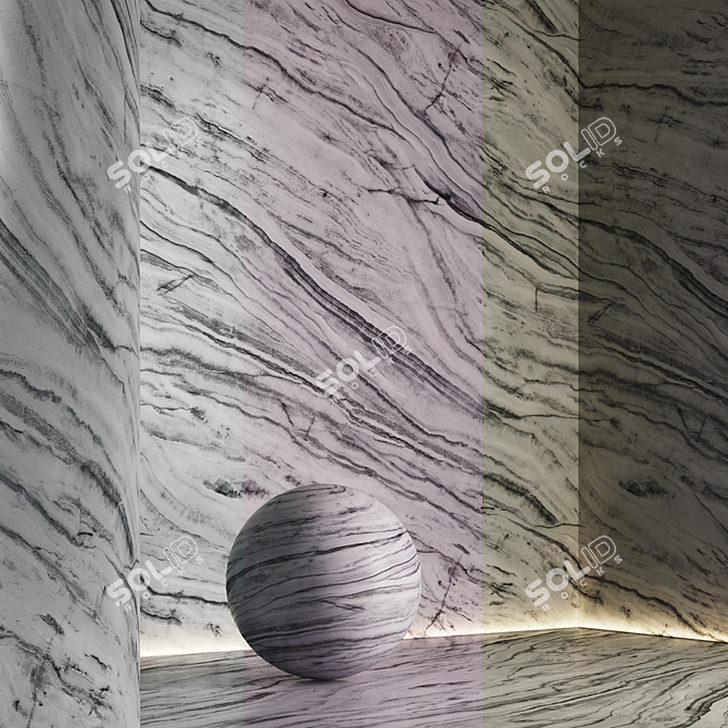 Seamless Marble Textures Set 16 3D model image 5