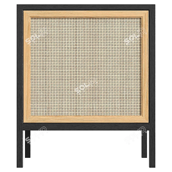 Modern Ivy Nightstand with UVs 3D model image 2