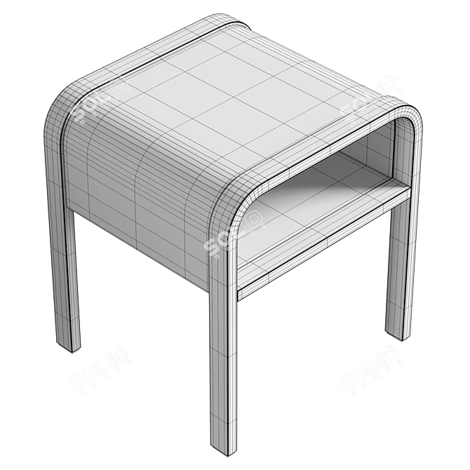 Modern Marienne Bedside Table, 51.3cm 3D model image 6