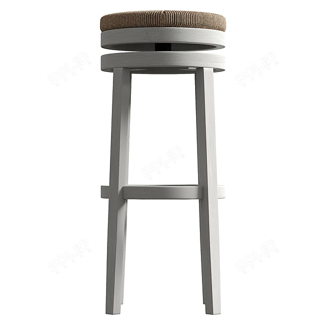 Modern UV Unwrapped Bar Stool 3D model image 4