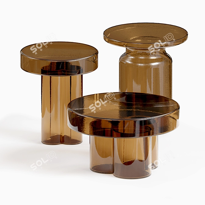 Modern Sleek Accent Table 3D model image 1