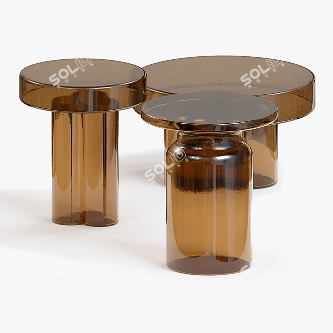 Modern Sleek Accent Table 3D model image 2