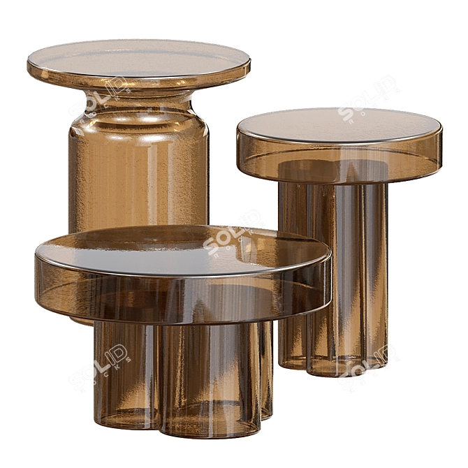 Modern Sleek Accent Table 3D model image 4