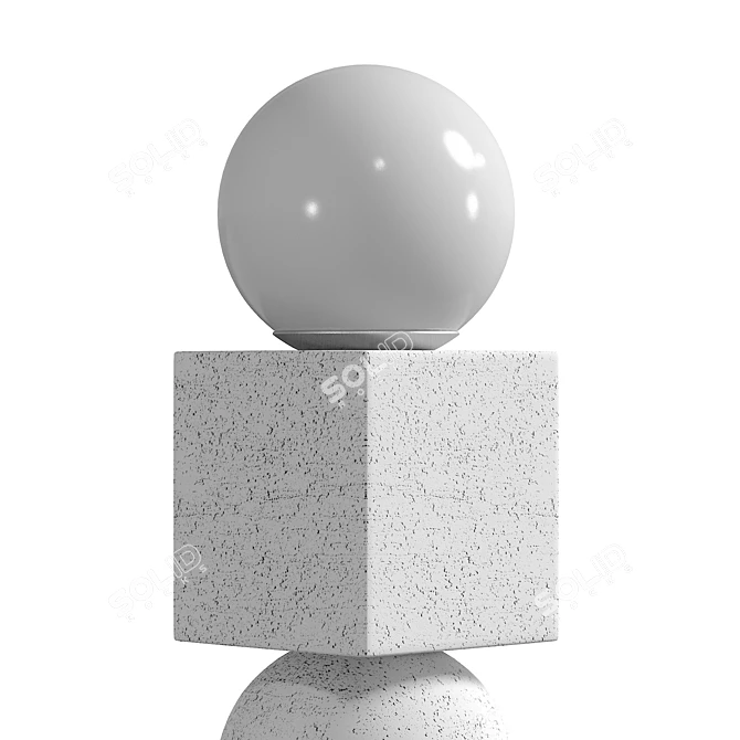 Modern Teodora Floor Lamp - UV Unwrapped, Real Size 3D model image 5