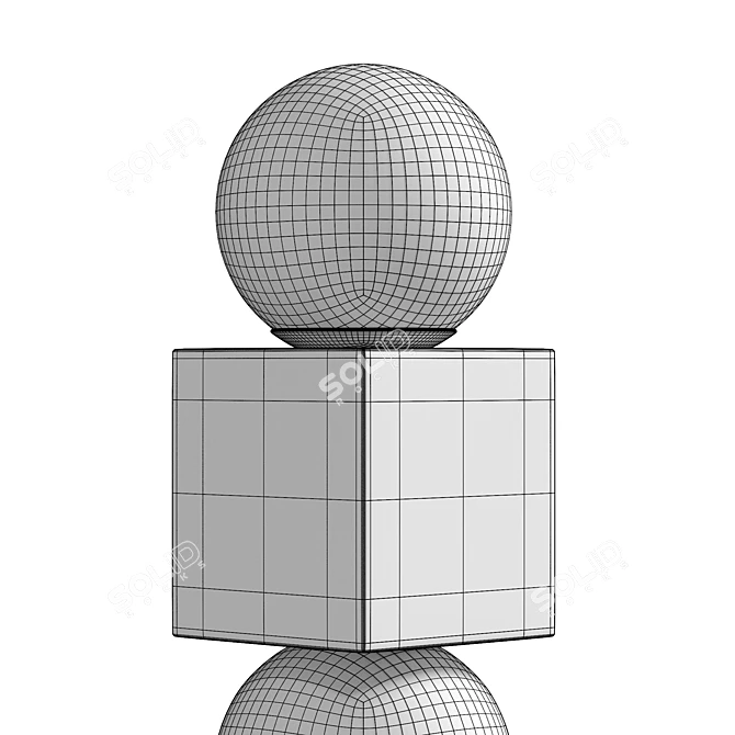 Modern Teodora Floor Lamp - UV Unwrapped, Real Size 3D model image 6