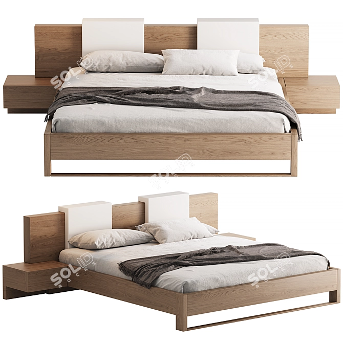 Modloft Monroe Bed 3Ds Rendered 3D model image 1