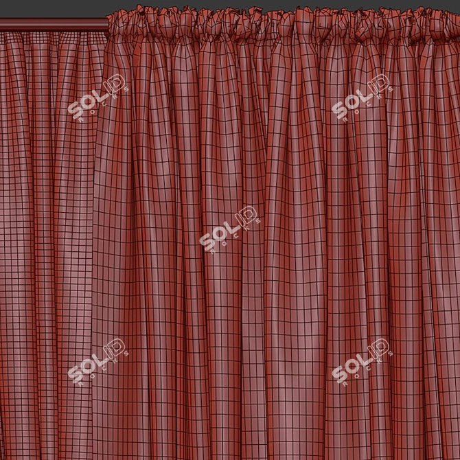 Title: Rego Fabric Curtain Mesh 3D model image 5