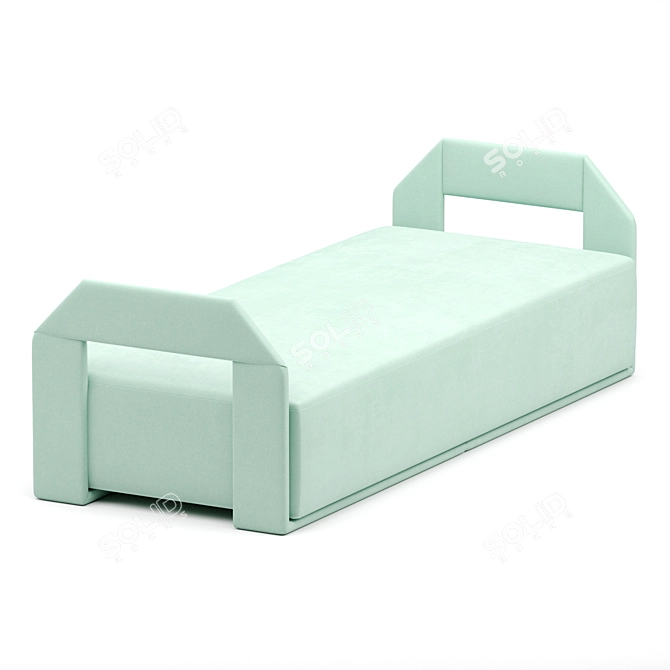 Luxury Pierre Frey Elegant Bench 3D model image 2