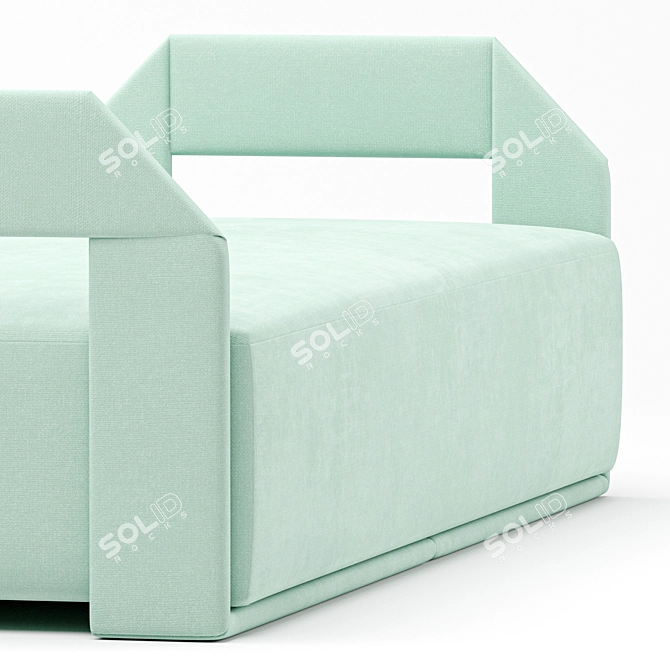 Luxury Pierre Frey Elegant Bench 3D model image 5