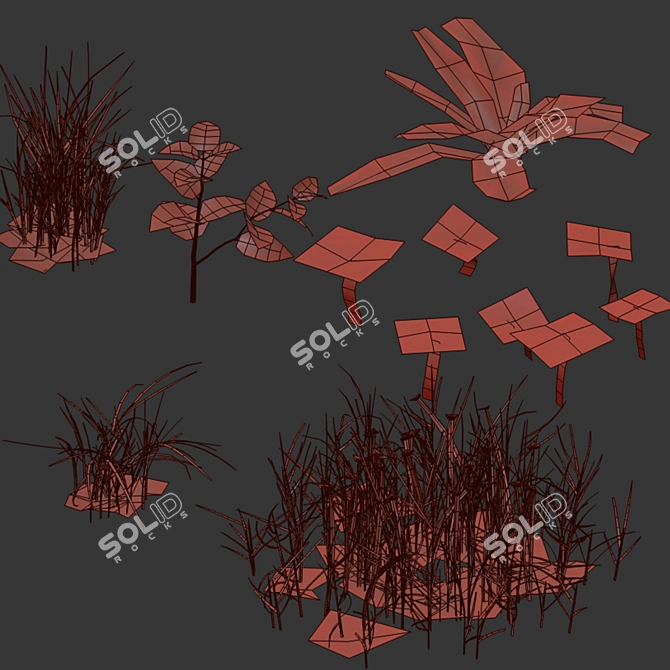 Grass Scatter Kit for Renders 3D model image 7