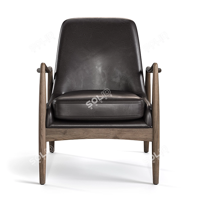 Braden Chair in Durango Smoke 3D model image 4