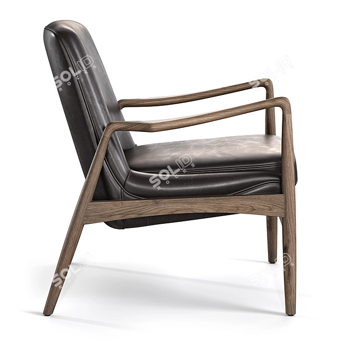 Braden Chair in Durango Smoke 3D model image 1