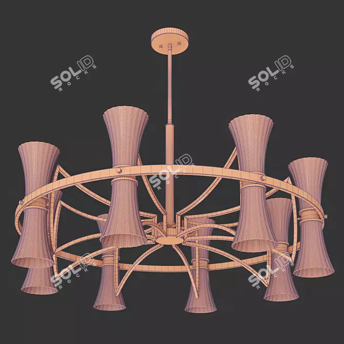 Bennington 16-Light Chandelier, 114 cm 3D model image 2