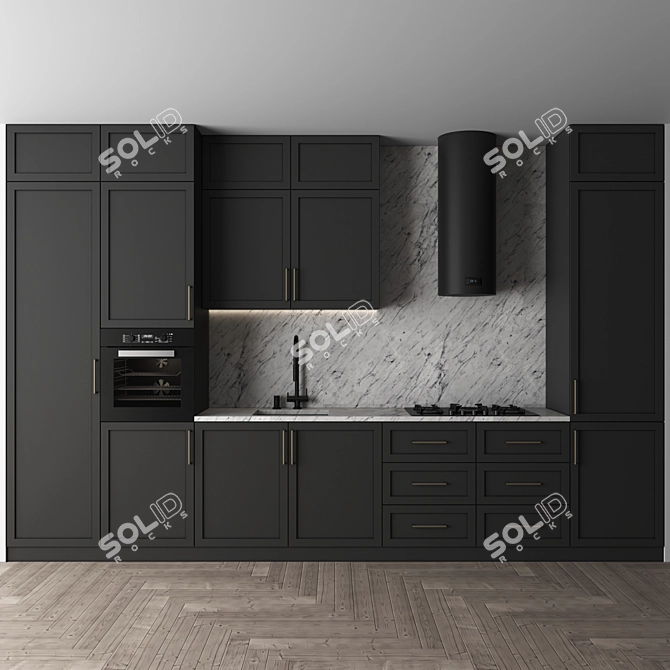 Versatile Modern Kitchen 3D Model 3D model image 5