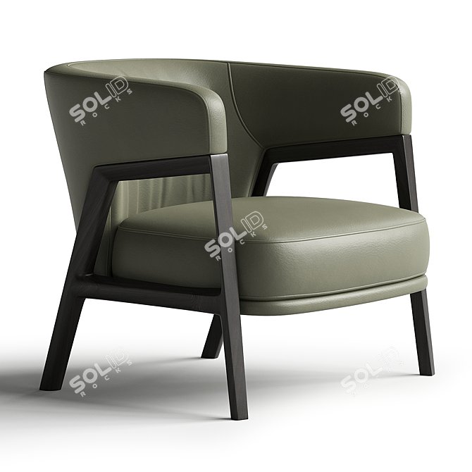 Poltrona Frau DUO Armchair Model 3D model image 2