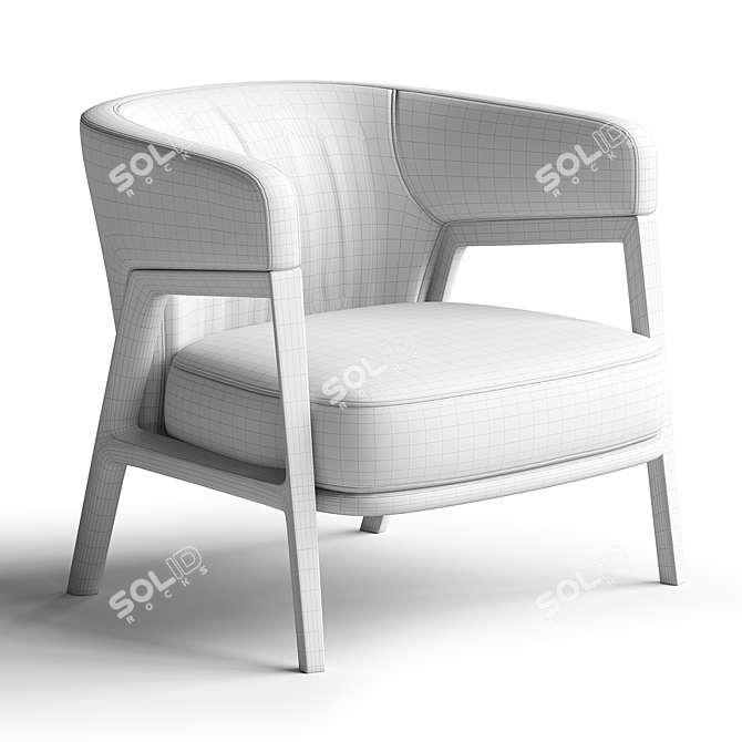 Poltrona Frau DUO Armchair Model 3D model image 3