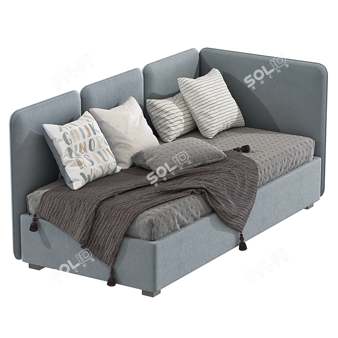 Convertible Bed Sofa with AVOCADO FRAME 3D model image 4