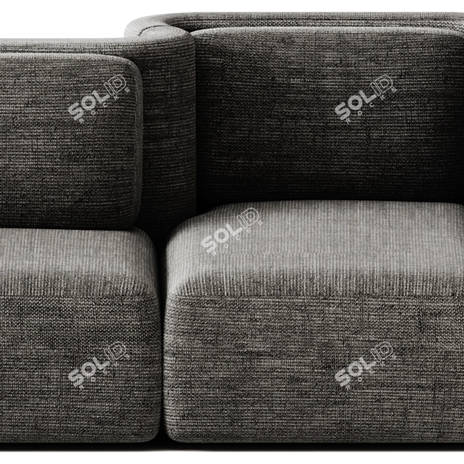 Saba Italia GALA 3-Piece Fabric Sofa 3D model image 4