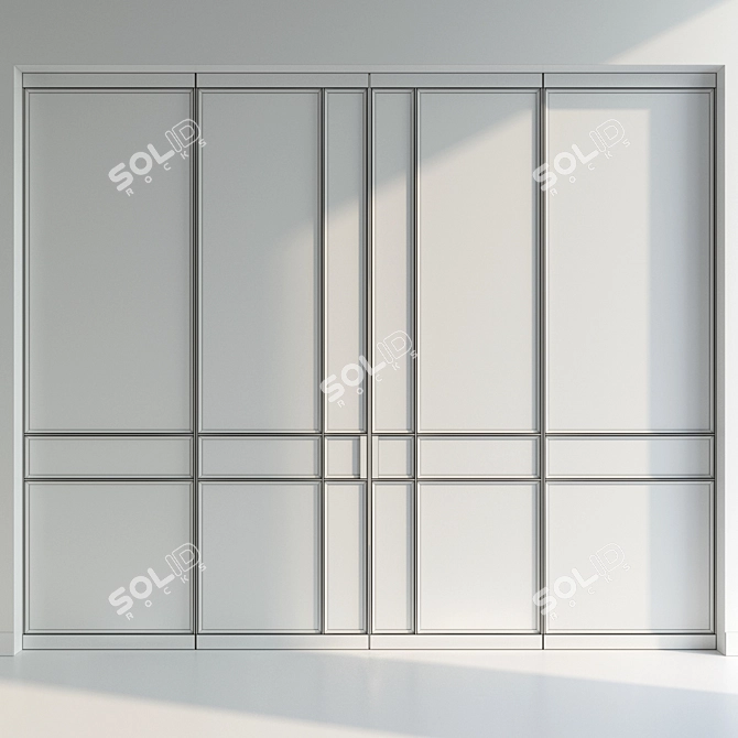 Dual Material Door Set 3D model image 4