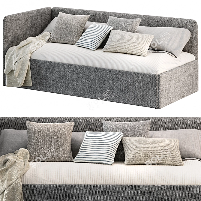 Romack Möbel Gray Rafael Sofa Bed 3D model image 1