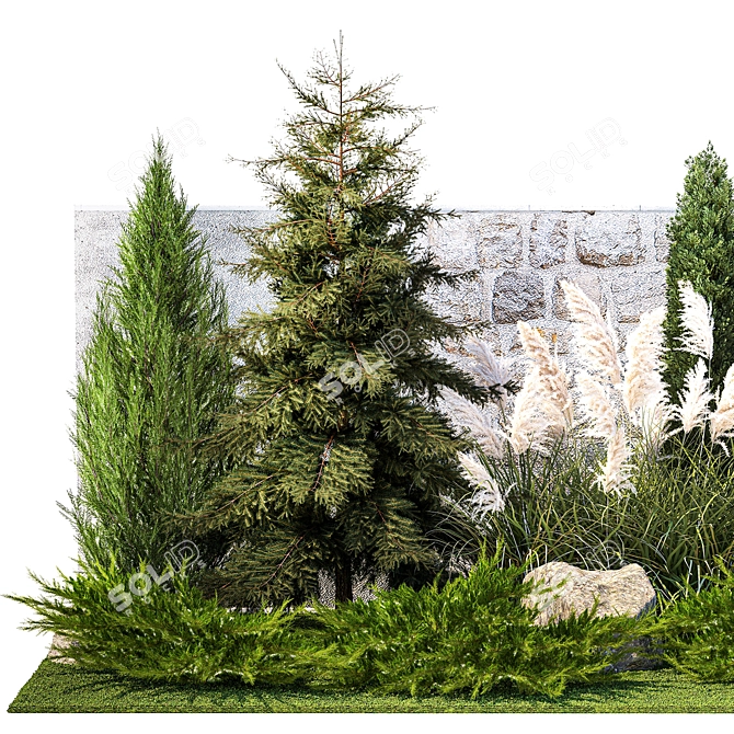 Landscape Design Plant Collection 3D model image 2