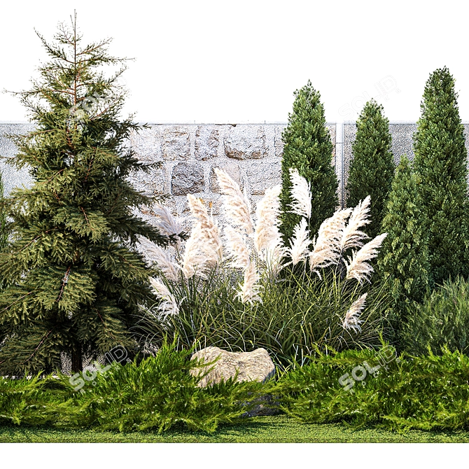 Landscape Design Plant Collection 3D model image 3