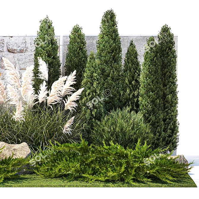 Landscape Design Plant Collection 3D model image 6