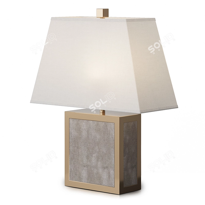 Sleek Grey Table Lamp 3D model image 2