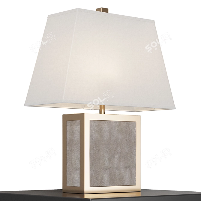 Sleek Grey Table Lamp 3D model image 3