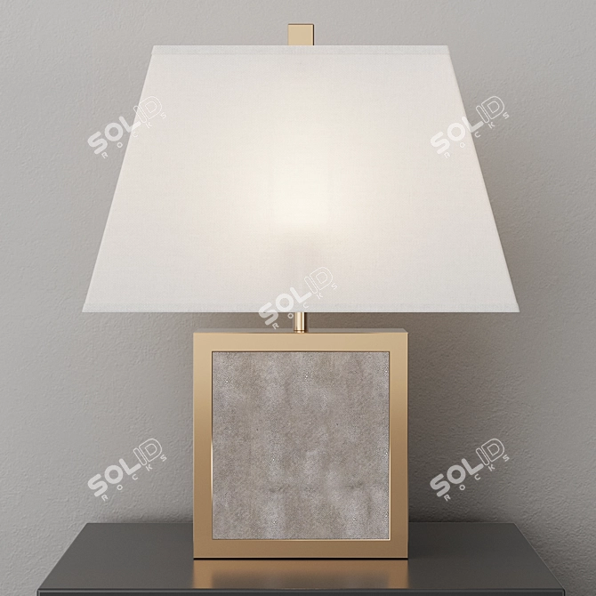 Sleek Grey Table Lamp 3D model image 4