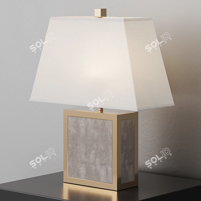 Sleek Grey Table Lamp 3D model image 5