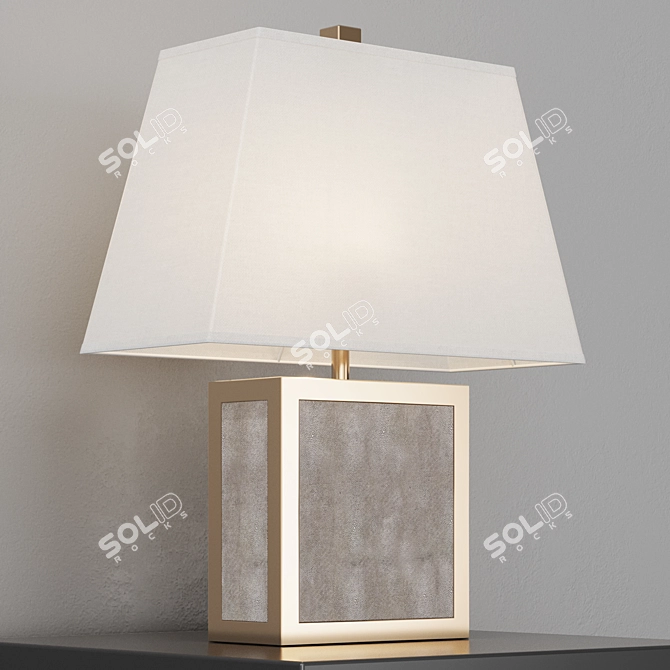 Sleek Grey Table Lamp 3D model image 6