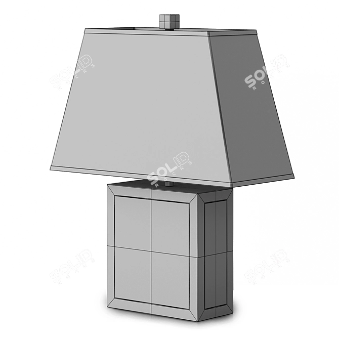 Sleek Grey Table Lamp 3D model image 7