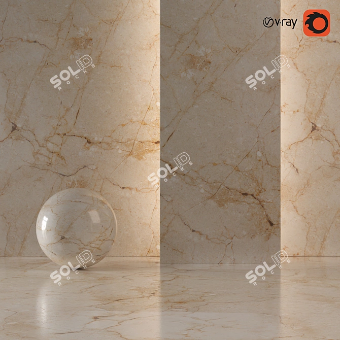  Italian Cream Stone Texture Kit 3D model image 1